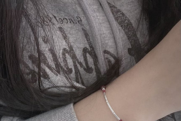 Agate Sterling Silver Bracelet Bead String FashionChic