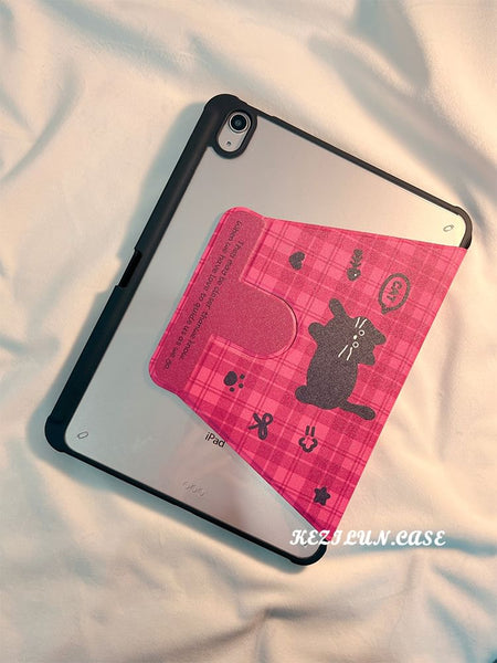 Cat iPad Plaid Case FashionChic