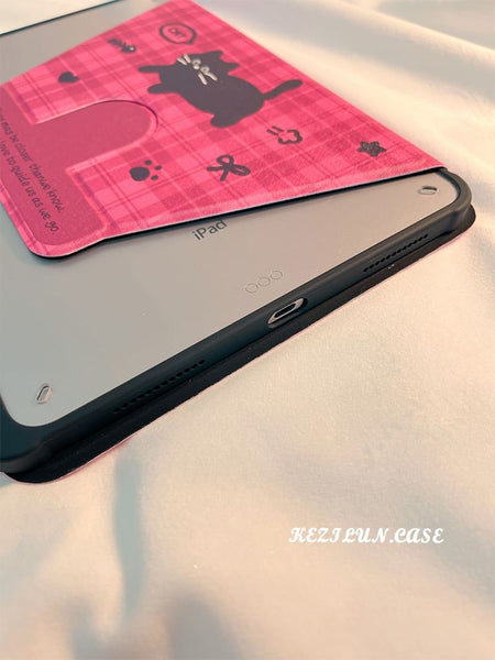 Cat iPad Plaid Case FashionChic