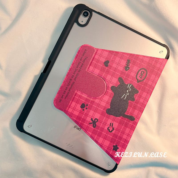 Cat iPad Plaid Case FashionChic