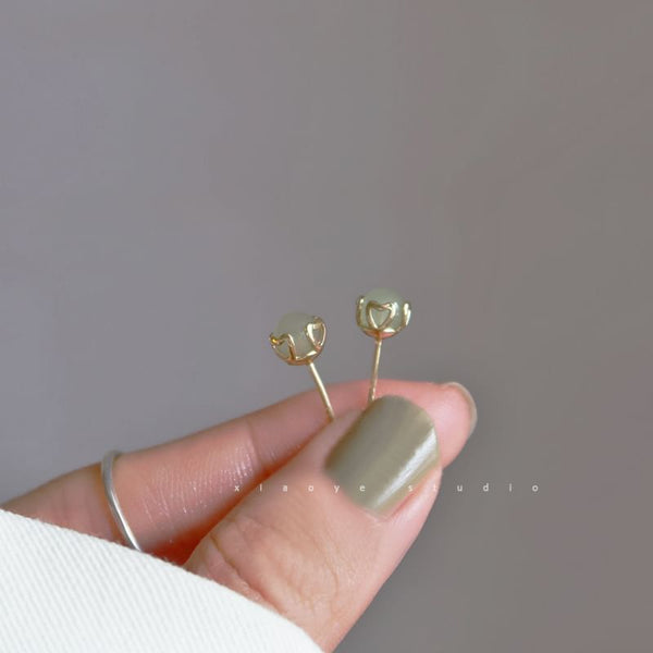 Sterling Stud Earring Silver Bead FashionChic