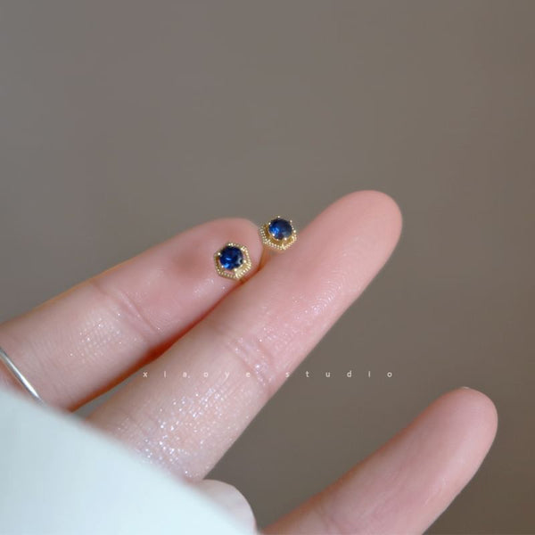 Earring Rhinestone Silver Sterling Stud FashionChic