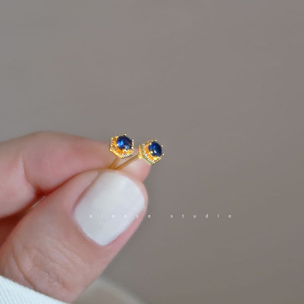 Earring Rhinestone Silver Sterling Stud FashionChic