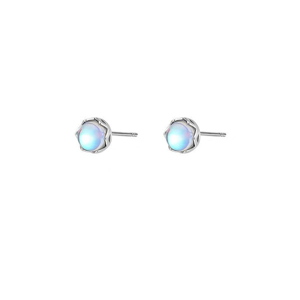 Earring Faux Silver Sterling Stud Gemstone FashionChic