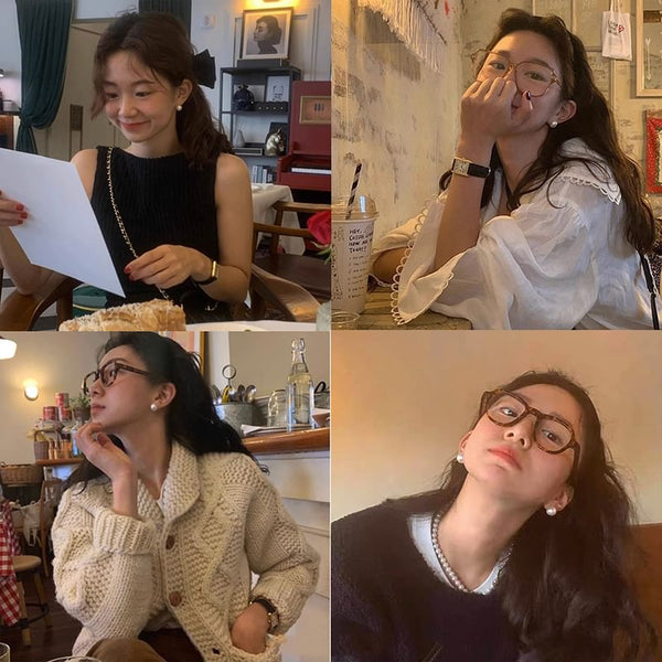 Earring Pearl Sterling Faux Stud Silver FashionChic