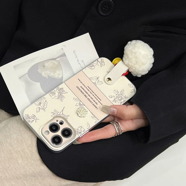Pom Bell Case Phone Rose FashionChic