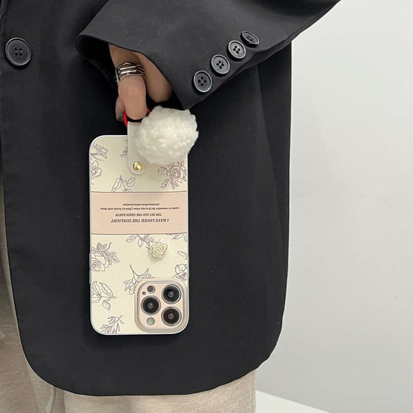 Pom Bell Case Phone Rose FashionChic