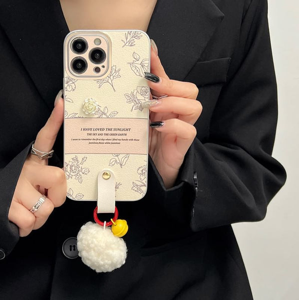 Pom Bell Case Phone Rose FashionChic
