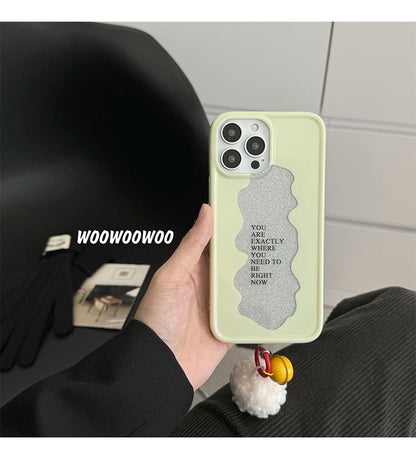 Phone Case Lettering Pom Bell FashionChic