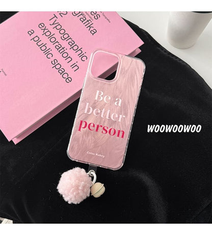 Case Phone Pom Lettering Bell FashionChic