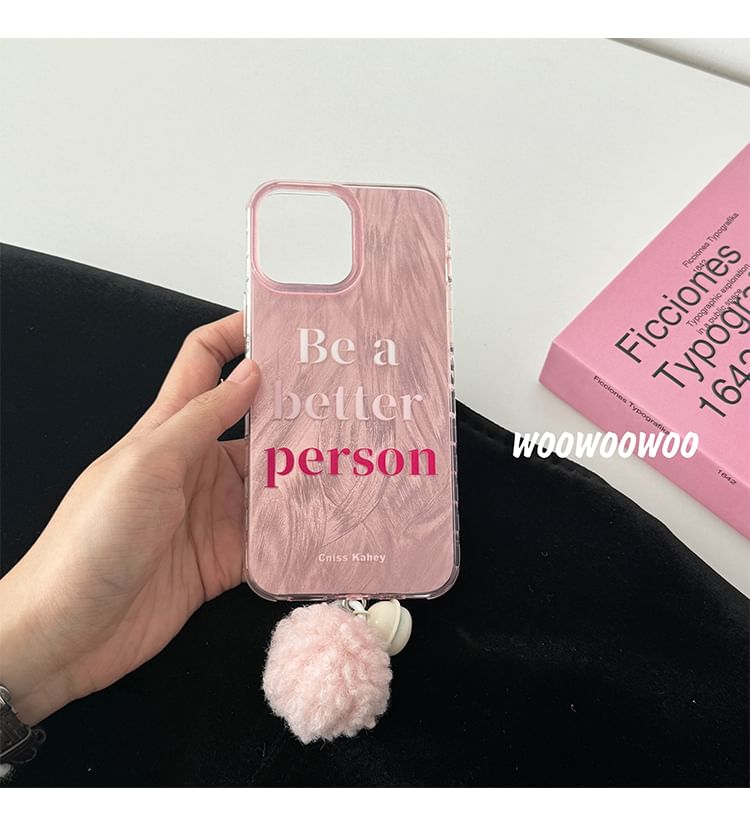 Case Phone Pom Lettering Bell FashionChic