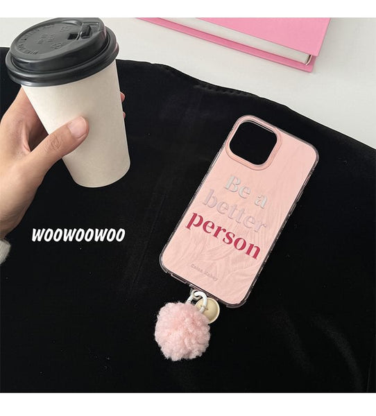 Case Phone Pom Lettering Bell FashionChic