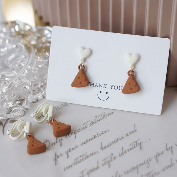 Drop Alloy Earring Donut / Cheese FashionChic