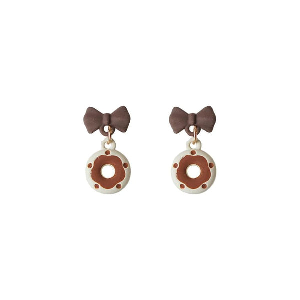 Drop Alloy Earring Donut / Cheese FashionChic