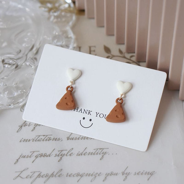 Drop Alloy Earring Donut / Cheese FashionChic