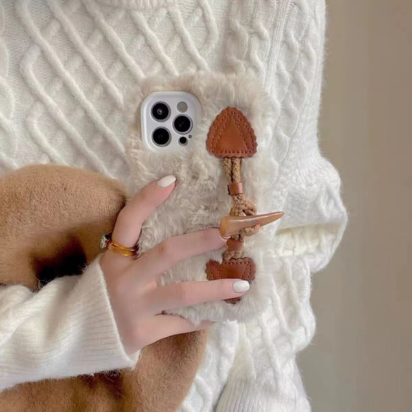 Case Phone Toggle Button Chenille FashionChic