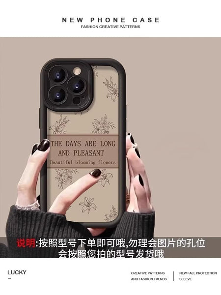 Lettering Floral Phone Case FashionChic