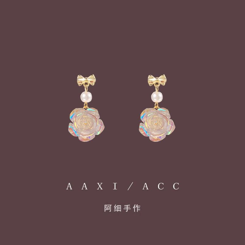 Earring Floral Faux Alloy Pearl Dangle FashionChic