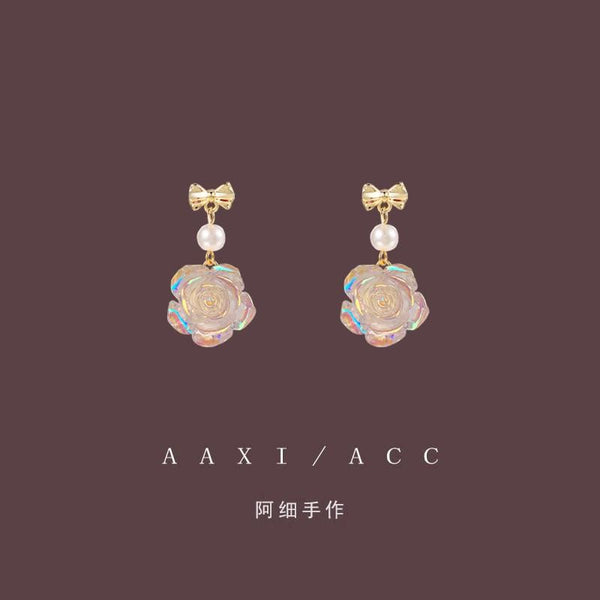 Earring Floral Faux Alloy Pearl Dangle FashionChic