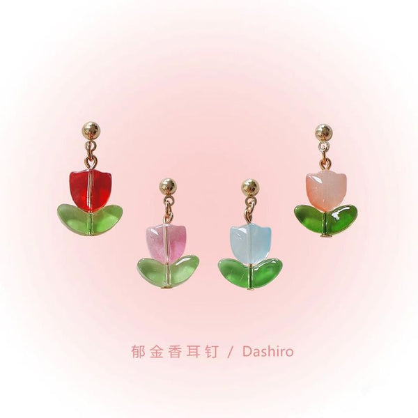 Tulip Alloy Drop Earring FashionChic