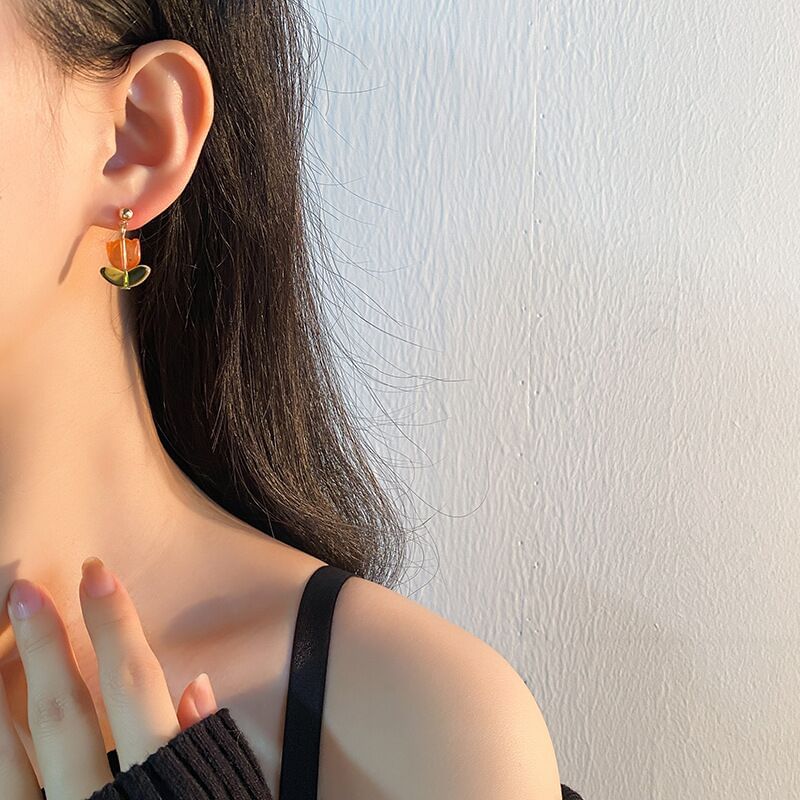 Tulip Alloy Drop Earring FashionChic