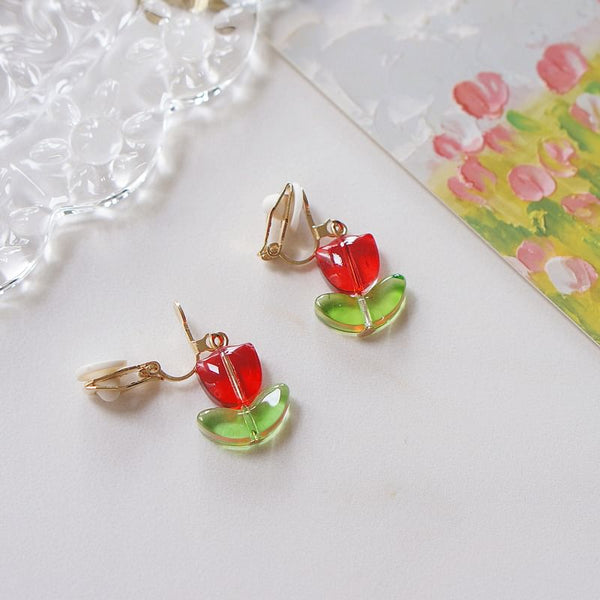 Tulip Alloy Drop Earring FashionChic