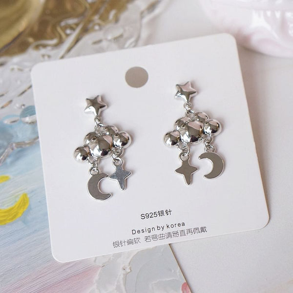 Star Dangle Moon Cloud Earring Alloy FashionChic