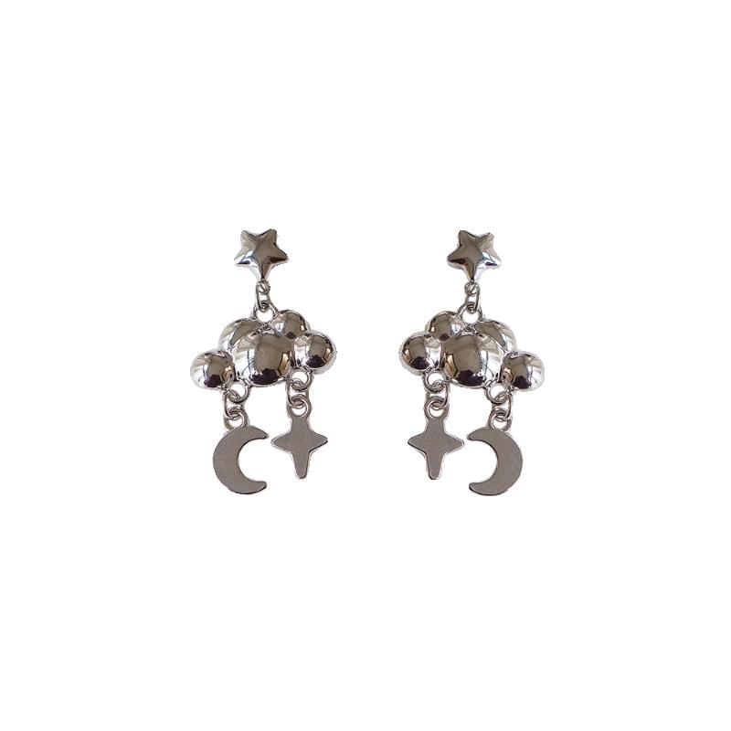 Star Dangle Moon Cloud Earring Alloy FashionChic