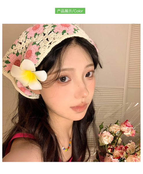 Lace Floral Crochet Scarf FashionChic