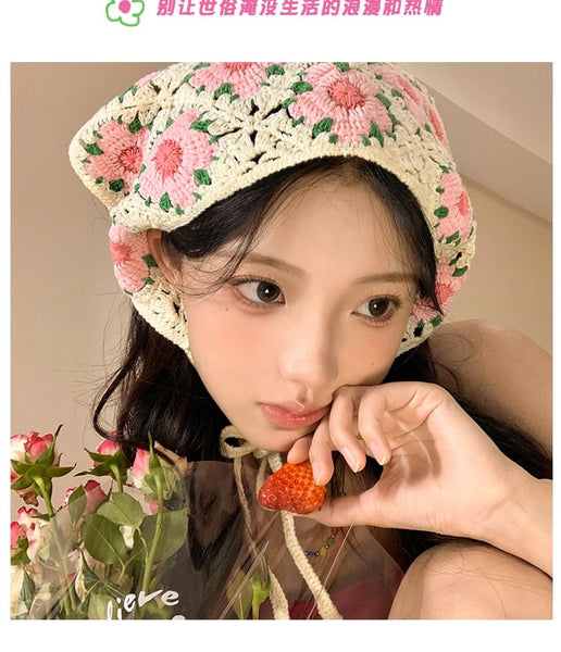 Lace Floral Crochet Scarf FashionChic