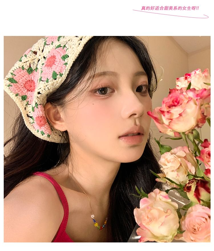 Lace Floral Crochet Scarf FashionChic