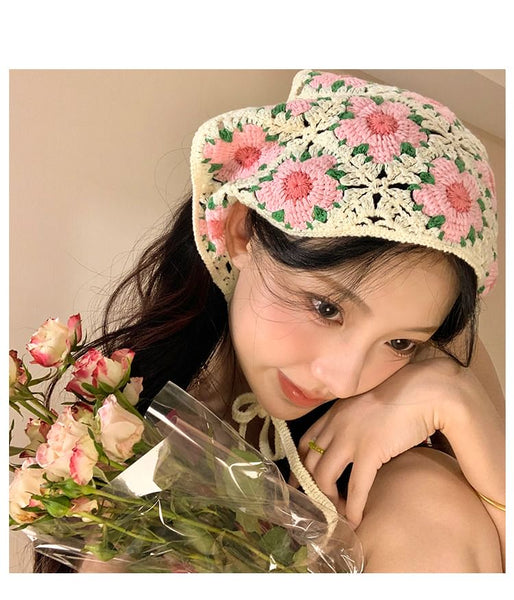 Lace Floral Crochet Scarf FashionChic