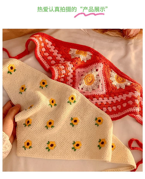 Lace Floral Crochet Scarf FashionChic