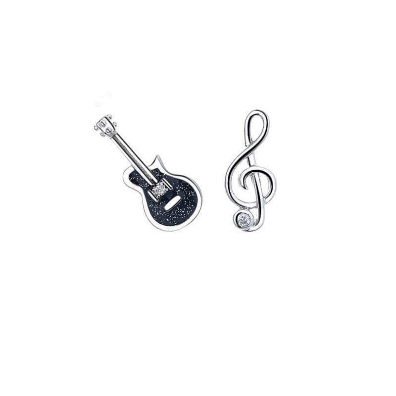 Stud Ear Silver Sterling Asymmetrical FashionChic