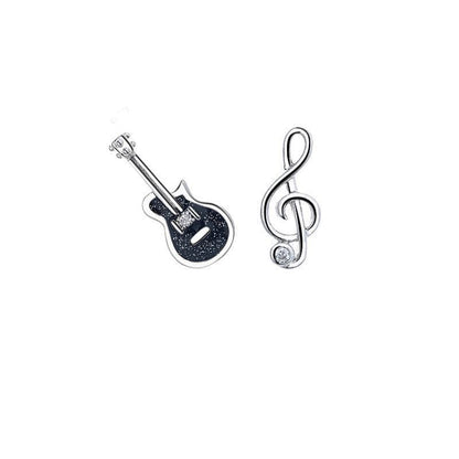 Stud Ear Silver Sterling Asymmetrical FashionChic