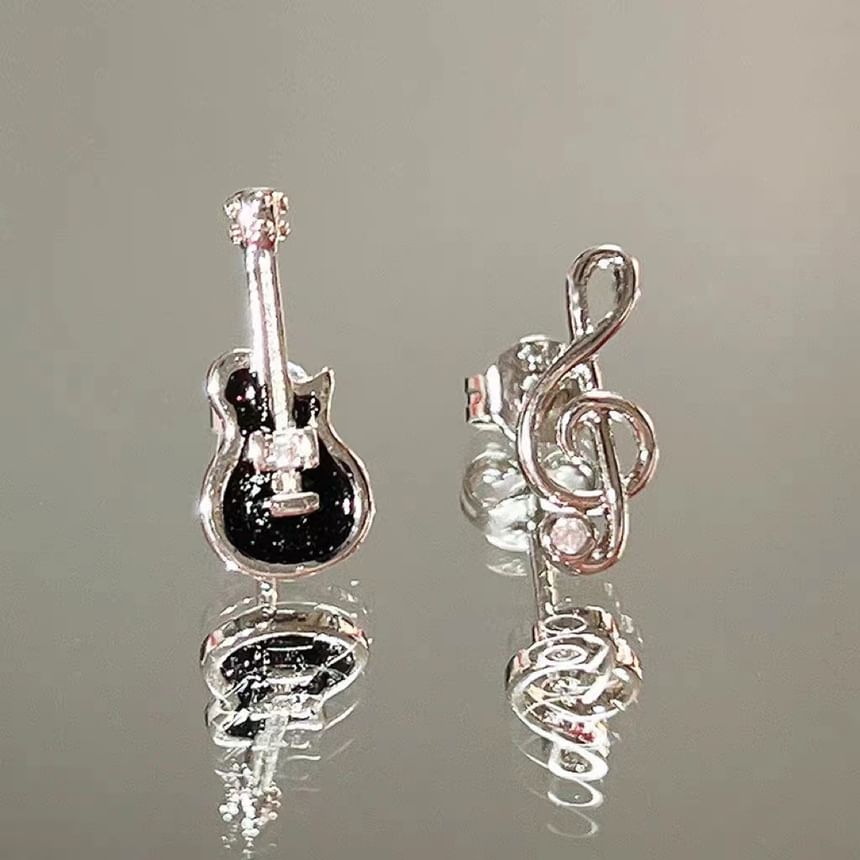 Stud Ear Silver Sterling Asymmetrical FashionChic