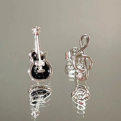 Stud Ear Silver Sterling Asymmetrical FashionChic