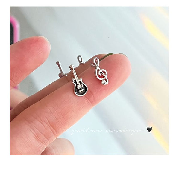 Stud Ear Silver Sterling Asymmetrical FashionChic
