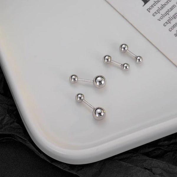 Stud Ball Ear Silver Sterling FashionChic