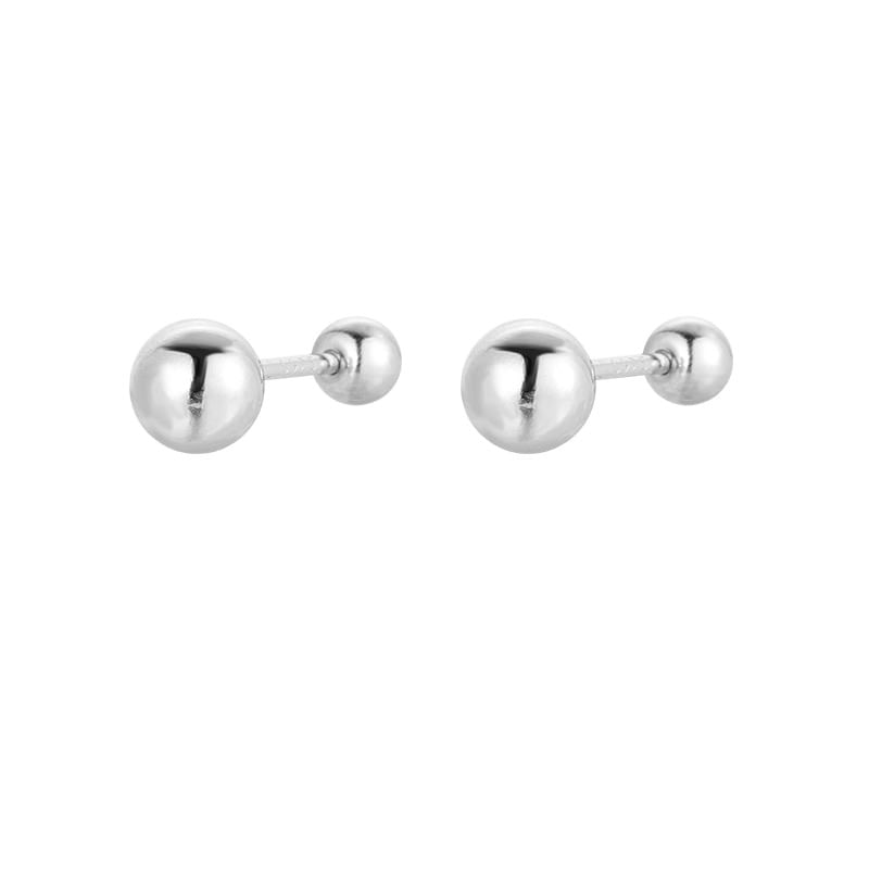Stud Ball Ear Silver Sterling FashionChic