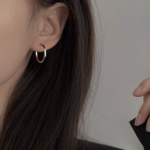 Sterling Silver Earring Hoop FashionChic