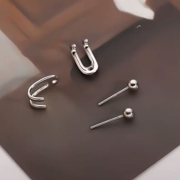 Ear Silver Sterling Stud FashionChic