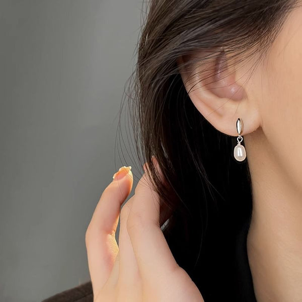 Drop Earring Pearl Faux FashionChic