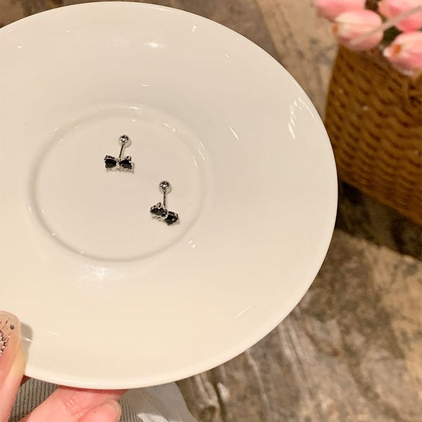 Ear Bow Stud Rhinestone FashionChic