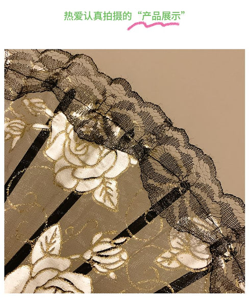 Set Hand Floral Choker / Foldable Fan Designs) (Various Lace FashionChic