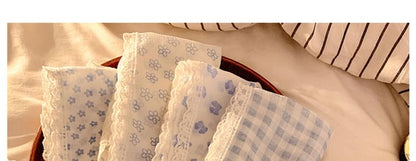 Lace Plaid Scarf Triangle Designs) Head (Various Trim FashionChic