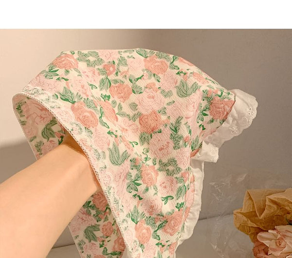 Floral Designs) Triangle Scarf Head Print (Various FashionChic