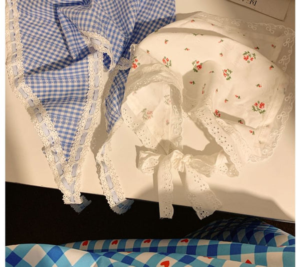 Head (Various Lace Triangle / Trim Scrunchie Set Designs) Scarf FashionChic