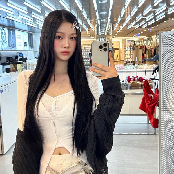 / Hair Alloy Set Bow Clip Rhinestone FashionChic