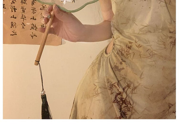 Print Tassel Embroidered Hand / Fan FashionChic